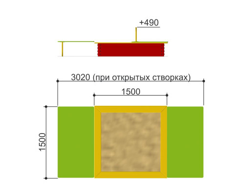 Песочница с крышкой Romana 109.22.00